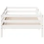 Solid white pine wood bed frame 90x190 cm by , Beds and slatted bases - Ref: Foro24-846980, Price: 144,56 €, Discount: %