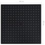 Cabezal ducha efecto lluvia acero inox cuadrado negro 40x40 cm de vidaXL, Cabezales de ducha - Ref: Foro24-147698, Precio: 52...