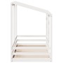 Cama infantil con techo madera maciza pino blanca 90x200 cm de , Camas y somieres - Ref: Foro24-847001, Precio: 130,41 €, Des...