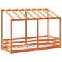 Cama infantil con techo madera maciza pino marrón 90x190 cm de , Camas y somieres - Ref: Foro24-847008, Precio: 128,39 €, Des...