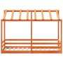 Cama infantil con techo madera maciza pino marrón 90x190 cm de , Camas y somieres - Ref: Foro24-847008, Precio: 128,39 €, Des...