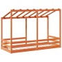 Cama infantil con techo madera maciza pino marrón 90x190 cm de , Camas y somieres - Ref: Foro24-847008, Precio: 128,39 €, Des...