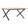 Mesa de centro marco X madera maciza pino y acero 80x80x45 cm de , Mesas de cocina y de comedor - Ref: Foro24-3282685, Precio...