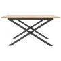 Mesa de centro marco X madera maciza pino y acero 80x80x45 cm de , Mesas de cocina y de comedor - Ref: Foro24-3282685, Precio...