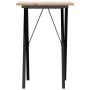Mesa de comedor marco X madera maciza pino y acero 50x50x75 cm de , Mesas de cocina y de comedor - Ref: Foro24-3282691, Preci...
