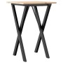 Mesa de comedor marco X madera maciza pino y acero 50x50x75 cm de , Mesas de cocina y de comedor - Ref: Foro24-3282691, Preci...