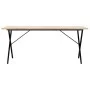 Mesa de comedor marco X madera maciza pino y acero 180x90x75cm by , Kitchen and dining tables - Ref: Foro24-3282700, Price: 1...