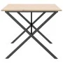 Mesa de comedor marco X madera maciza pino y acero 180x90x75cm by , Kitchen and dining tables - Ref: Foro24-3282700, Price: 1...