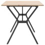 Mesa de comedor marco Y madera maciza pino y acero 160x80x75cm de , Mesas de cocina y de comedor - Ref: Foro24-3282721, Preci...