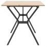Mesa de comedor marco Y madera maciza pino y acero 160x80x75cm de , Mesas de cocina y de comedor - Ref: Foro24-3282721, Preci...