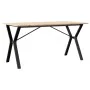 Mesa de comedor marco Y madera maciza pino y acero 160x80x75cm de , Mesas de cocina y de comedor - Ref: Foro24-3282721, Preci...