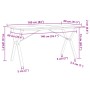 Mesa de comedor marco Y madera maciza pino y acero 160x80x75cm de , Mesas de cocina y de comedor - Ref: Foro24-3282721, Preci...