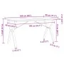 Mesa de comedor marco Y madera maciza pino y acero 160x80x75cm de , Mesas de cocina y de comedor - Ref: Foro24-3282721, Preci...