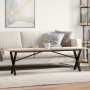 Mesa de centro marco X madera maciza pino y acero 160x40x45,5cm de , Mesas de cocina y de comedor - Ref: Foro24-3282756, Prec...