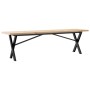 Mesa de centro marco X madera maciza pino y acero 160x40x45,5cm de , Mesas de cocina y de comedor - Ref: Foro24-3282756, Prec...