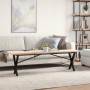 Mesa de centro marco X madera maciza pino y acero 160x40x45,5cm de , Mesas de cocina y de comedor - Ref: Foro24-3282756, Prec...