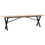 Mesa de centro marco X madera maciza pino y acero 160x40x45,5cm de , Mesas de cocina y de comedor - Ref: Foro24-3282756, Prec...