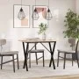 Mesa de comedor marco X madera maciza pino acero 100x50x75,5 cm de , Mesas de cocina y de comedor - Ref: Foro24-3282763, Prec...