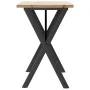 Mesa de comedor marco X madera maciza pino acero 100x50x75,5 cm de , Mesas de cocina y de comedor - Ref: Foro24-3282763, Prec...