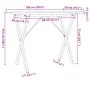 Mesa de comedor marco X madera maciza pino acero 100x50x75,5 cm de , Mesas de cocina y de comedor - Ref: Foro24-3282763, Prec...
