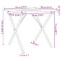 Mesa de comedor marco X madera maciza pino y acero 80x80x75,5cm de , Mesas de cocina y de comedor - Ref: Foro24-3282761, Prec...