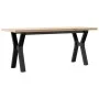 Mesa de centro marco Y madera maciza pino y acero 110x40x45,5cm by , Kitchen and dining tables - Ref: Foro24-3282777, Price: ...