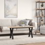 Mesa de centro marco Y madera maciza pino y acero 110x40x45,5cm de , Mesas de cocina y de comedor - Ref: Foro24-3282777, Prec...