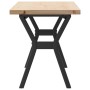 Mesa de centro marco Y madera maciza pino y acero 110x40x45,5cm de , Mesas de cocina y de comedor - Ref: Foro24-3282777, Prec...