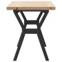 Mesa de centro marco Y madera maciza pino y acero 110x40x45,5cm by , Kitchen and dining tables - Ref: Foro24-3282777, Price: ...