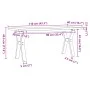 Mesa de centro marco Y madera maciza pino y acero 110x40x45,5cm by , Kitchen and dining tables - Ref: Foro24-3282777, Price: ...