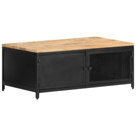 Mesa de centro de madera maciza de mango en bruto 90x50x37 cm de vidaXL, Mesas de centro - Ref: Foro24-323136, Precio: 213,20...