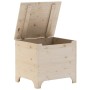 Caja de almacenaje con tapa RANA madera maciza pino 60x49x54 cm de , Baúles de almacenamiento - Ref: Foro24-4002335, Precio: ...