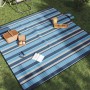 Manta de picnic plegable terciopelo rayas azul blanco 200x200cm de , Camping y senderismo - Ref: Foro24-4004211, Precio: 30,5...