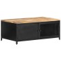 Mesa de centro de madera maciza de mango en bruto 90x50x37 cm de vidaXL, Mesas de centro - Ref: Foro24-323136, Precio: 213,20...