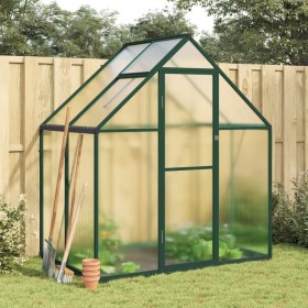 Invernadero con marco base aluminio verde 169x114x195 cm de , Invernaderos - Ref: Foro24-4005823, Precio: 344,69 €, Descuento: %