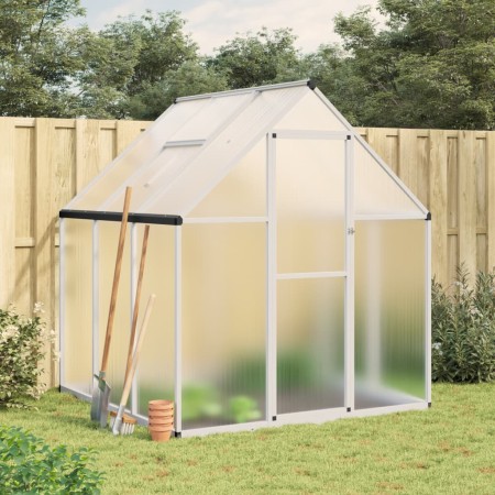 Invernadero con marco base aluminio plateado 169x169x195 cm de , Invernaderos - Ref: Foro24-4005828, Precio: 334,48 €, Descue...