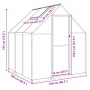 Invernadero con marco base aluminio plateado 169x169x195 cm de , Invernaderos - Ref: Foro24-4005828, Precio: 334,48 €, Descue...