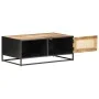 Mesa de centro madera de mango rugosa y caña natural 90x50x35cm de vidaXL, Mesas de centro - Ref: Foro24-323143, Precio: 173,...