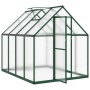 Invernadero con marco base aluminio verde 224x169x195 cm de , Invernaderos - Ref: Foro24-4005835, Precio: 484,45 €, Descuento: %