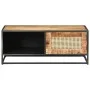 Mesa de centro madera de mango rugosa y caña natural 90x50x35cm de vidaXL, Mesas de centro - Ref: Foro24-323143, Precio: 173,...