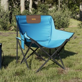 Sillas de camping con bolsillo plegables 2 unidades azul claro de , Sillas de jardín - Ref: Foro24-366553, Precio: 58,46 €, D...