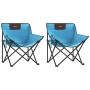 Sillas de camping con bolsillo plegables 2 unidades azul claro de , Sillas de jardín - Ref: Foro24-366553, Precio: 58,46 €, D...
