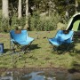 Sillas de camping con bolsillo plegables 2 unidades azul claro de , Sillas de jardín - Ref: Foro24-366553, Precio: 58,46 €, D...