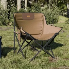 Sillas de camping con bolsillo plegables 2 unidades marrón de , Sillas de jardín - Ref: Foro24-366551, Precio: 58,96 €, Descu...