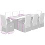 Set comedor jardín 9 pzas y cojines ratán sintético gris de , Conjuntos de jardín - Ref: Foro24-3277600, Precio: 1,00 €, Desc...