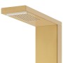 Sistema de panel de ducha acero inoxidable 201 dorado de vidaXL, Boquillas de chorro para bañeras y duchas - Ref: Foro24-1477...