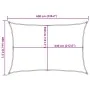 Toldo de vela rectangular HDPE arena 160 g/m² 4x6 m de , Sombrillas - Ref: Foro24-4002046, Precio: 55,08 €, Descuento: %