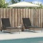 Tumbonas con cojines 2 unidades ratán sintético gris by , Loungers - Ref: Foro24-3261436, Price: 334,89 €, Discount: %