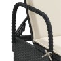 Tumbonas con cojines 2 unidades ratán sintético negro de , Tumbonas - Ref: Foro24-3261434, Precio: 330,83 €, Descuento: %