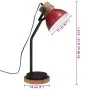 Lámpara de escritorio rojo desgastado 25 W E27 18x18x60 cm by , Lamps - Ref: Foro24-371955, Price: 41,19 €, Discount: %